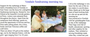 Venilale fundraising morning tea